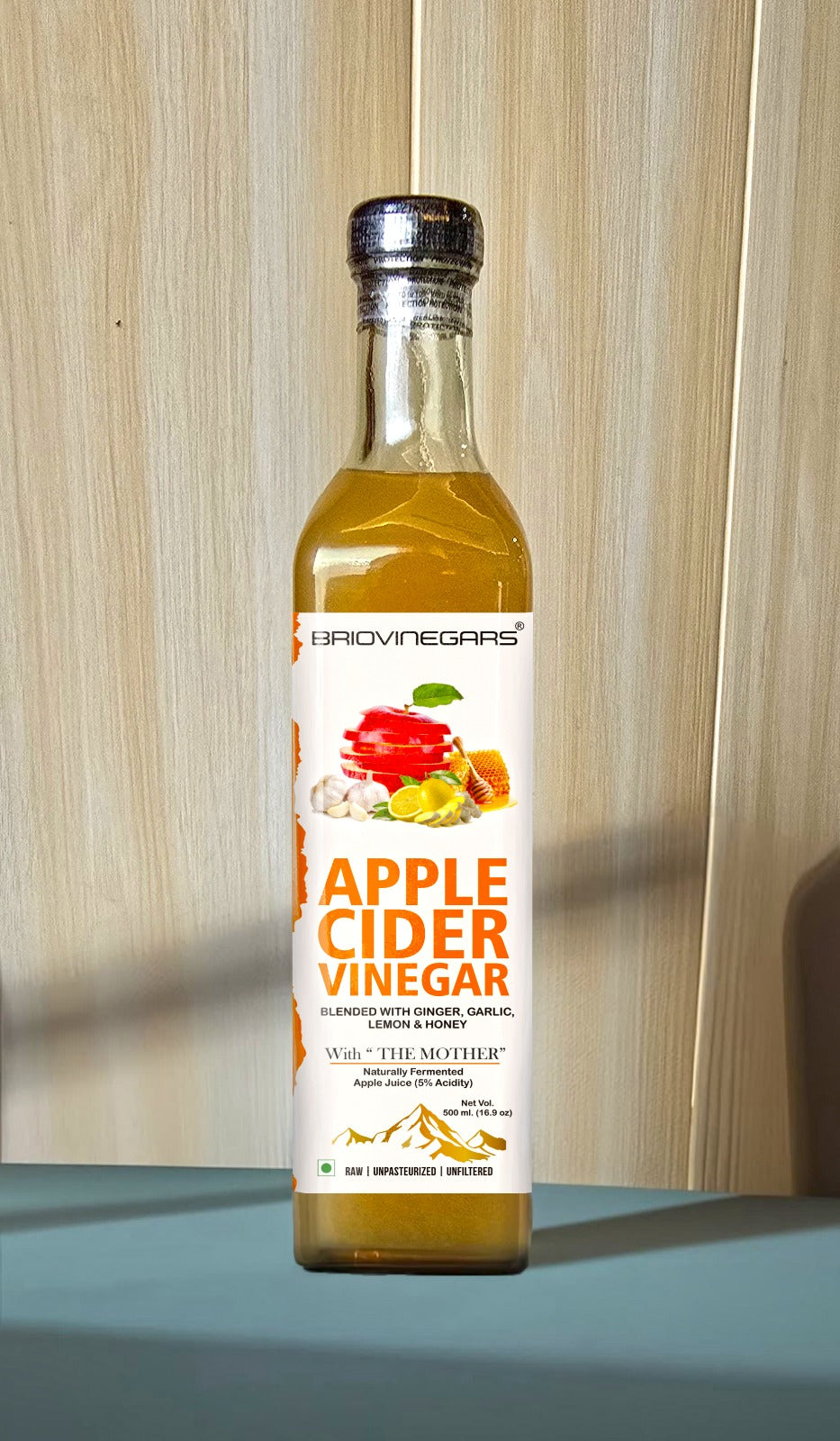 Apple Cider Vinegar With Ginger, Garlic, Lemon & Honey