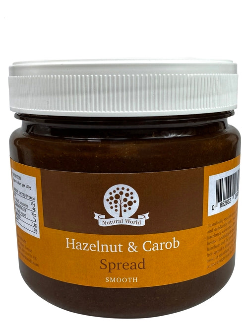 Nutural World – Hazelnut and Carob Spread – Smooth - 1kg Type A Foil