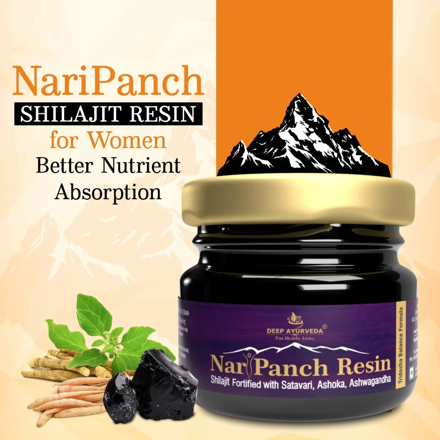 NariPanch Shilajit Resin Ayurvedic Blend for Women’s Vitality & Wellness