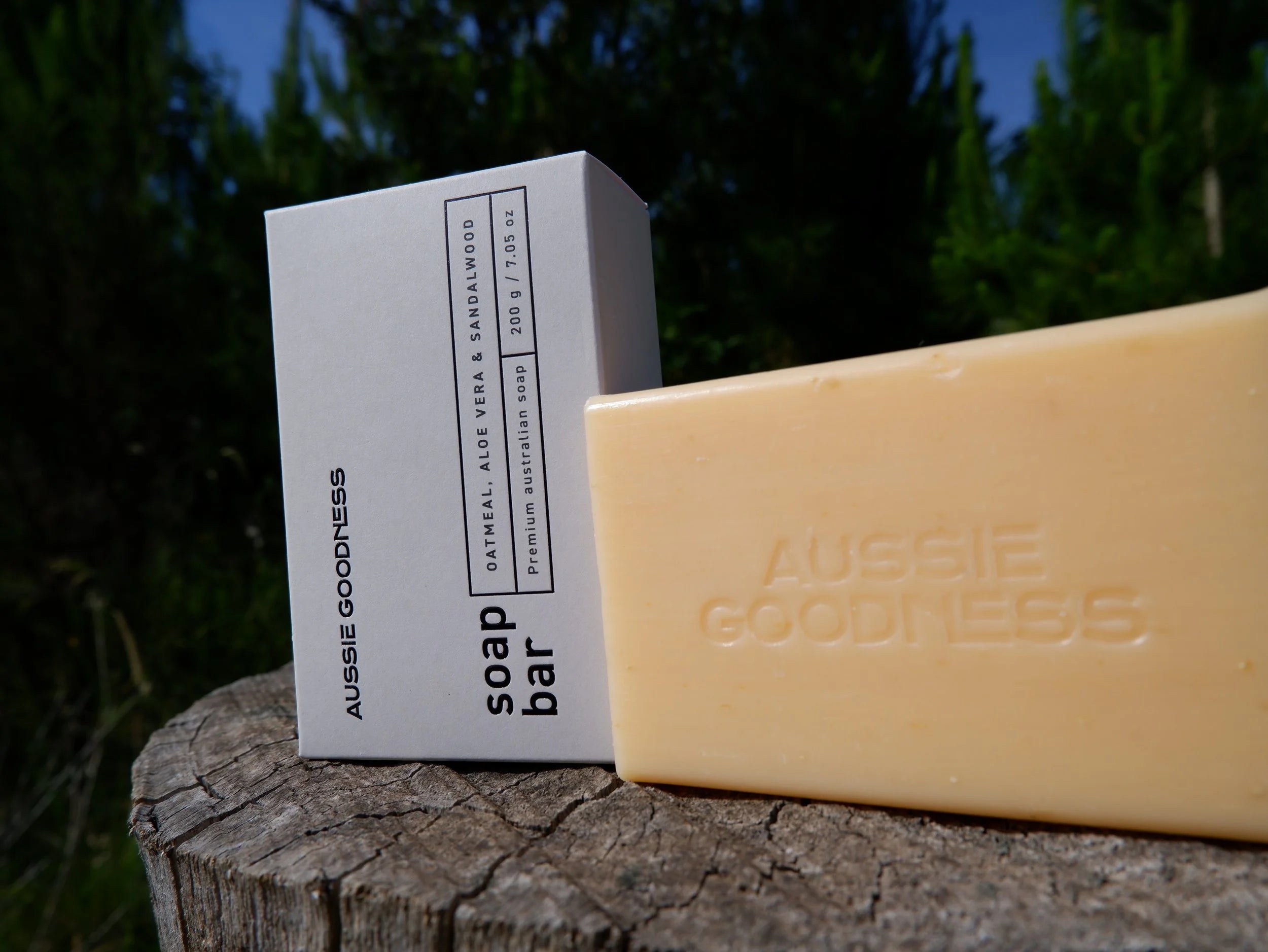 Aussie Goodness 4 Pack of 200g Oatmeal, Aloe Vera and Sandalwood Soap