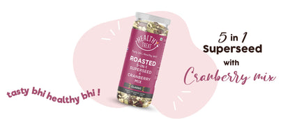 Roasted 5 in 1 SuperSeed Mix with Cranberries 400gm | Protein rich, Nutritious