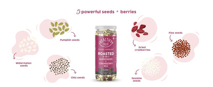 Roasted 5 in 1 SuperSeed Mix with Cranberries 400gm | Protein rich, Nutritious