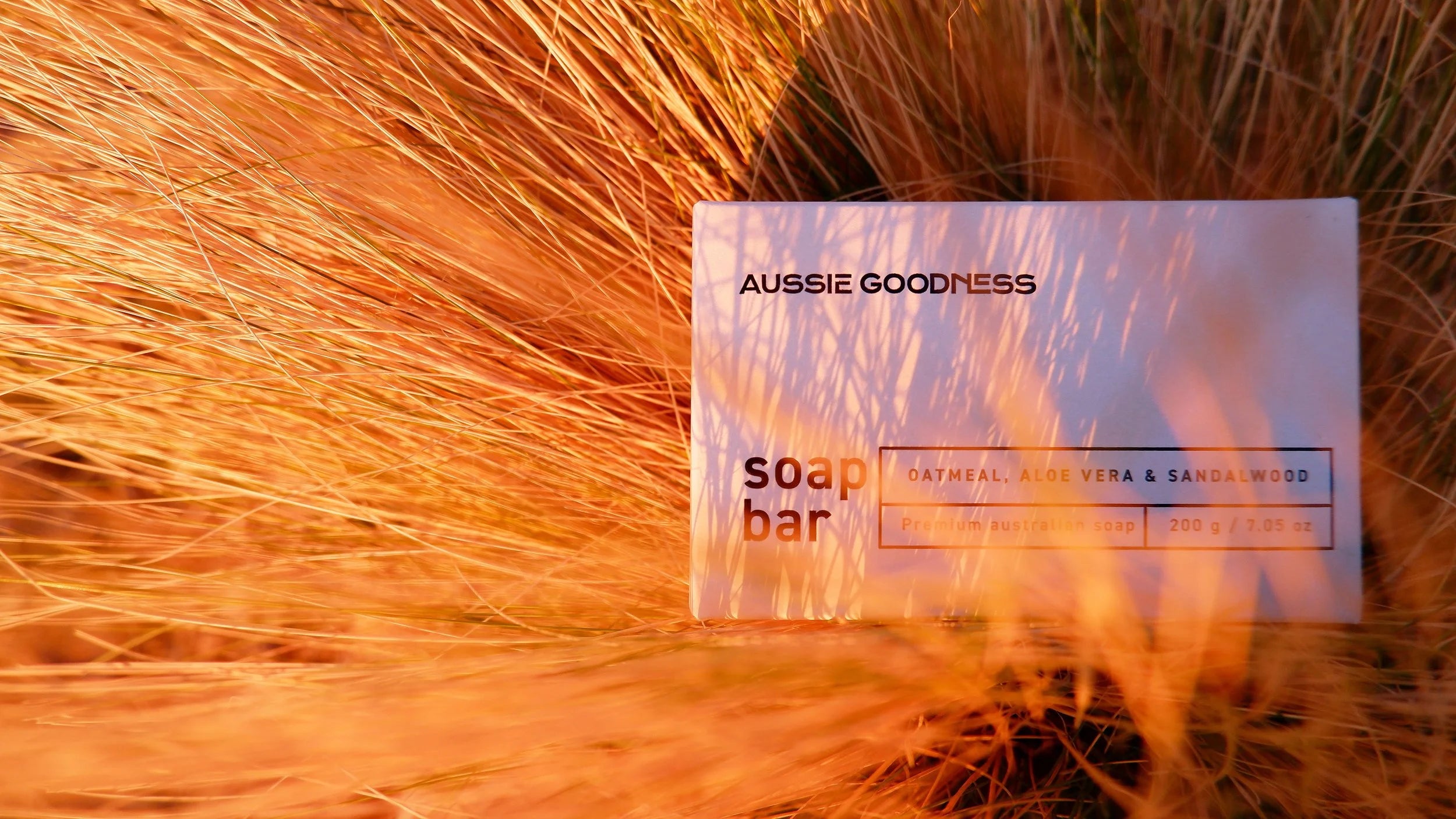 Aussie Goodness 8 Pack of 200g Oatmeal, Aloe Vera and Sandalwood Soap