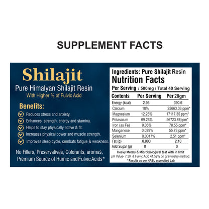 Pure Himalayan Shilajit Resin – Traditional Ayurvedic Support for Energy & Vitality