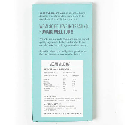 Vegan Milk Bar (100G)-Gluten Free (Made in Australia)